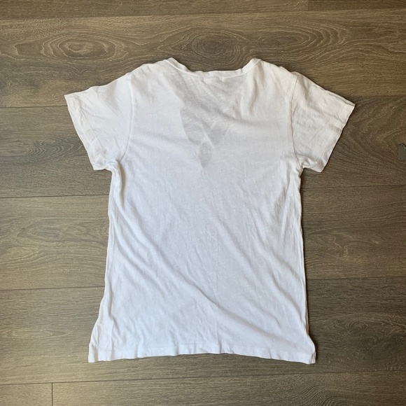 Revolve LNA T-Shirt Short Sleeve Tee Cross Strap Burnout Cotton White Size XS - Picture 10 of 10